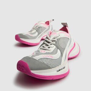 New Balenciaga Worn Out Effect 45mm Circuit Tech White Pink Sneakers  EU42